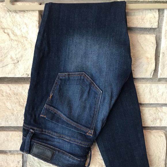 Express Mid Rise Faded Dark Wash legging Jeans